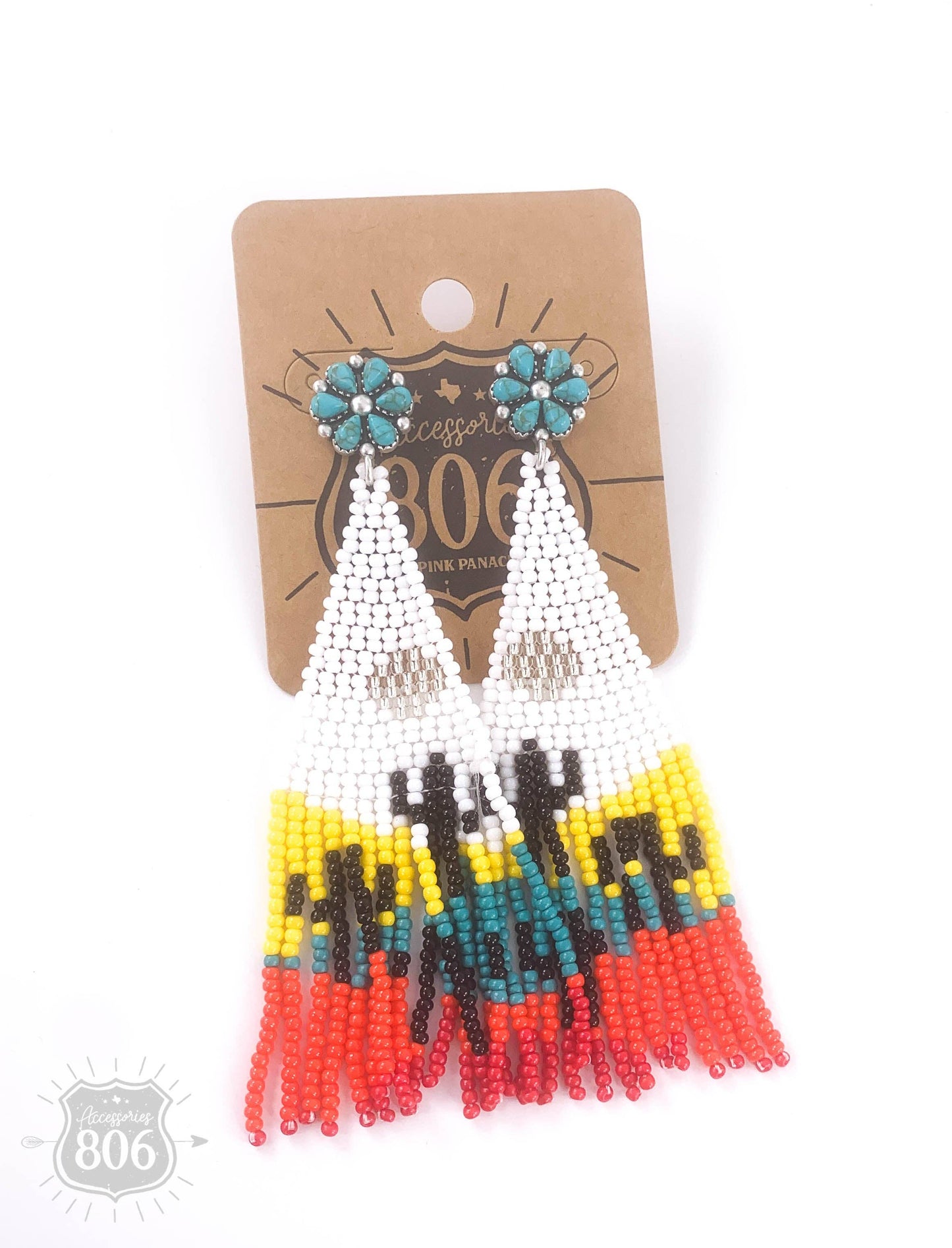 Cactus Sunset Seed Bead Earrings