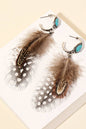 Little Wing Western Hoop Feather Drop Earrings